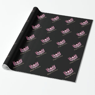 Miss USA Stil Crown Geburtstags Wrapping Paper Geschenkpapier