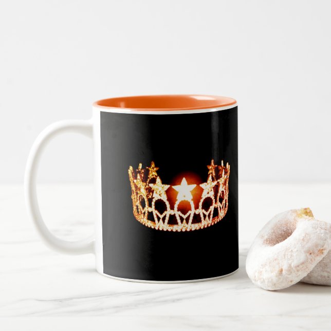Miss USA Stil Orange Crown Tasse (Mit Donut)