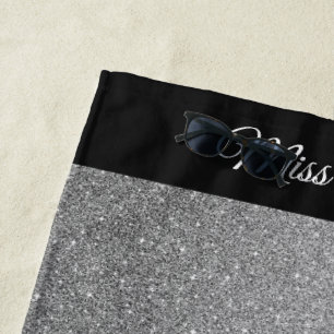 Miss USA Stil Pageant Glitzer Glam Beach Handtuch