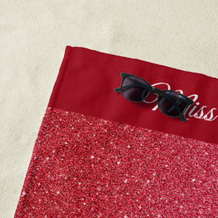 Miss USA Stil Pageant Glitzer Glam Beach Handtuch