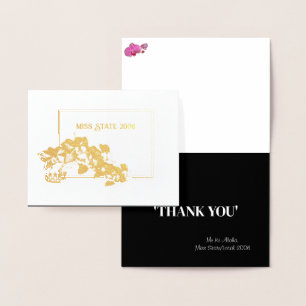 Miss USA Stil Pageant Orchid Foil Vielen Dank Folienkarte