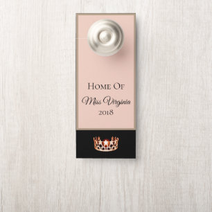 Miss USA Stil Pageant Peach Crown Door Hanger Türanhänger