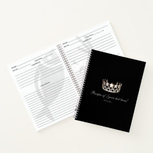 Miss USA Stil Silver Crown Custom Rezept Notebook Notizbuch