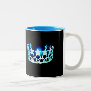 Miss USA Style Aqua Turquoise Crown Tasse