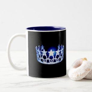 Miss USA Style Blue Crown Tasse