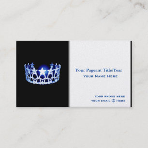 Miss USA Style Crown Custom Business Cards Visitenkarte