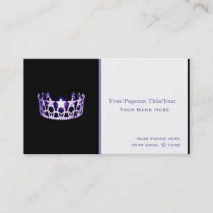Miss USA Style Crown Custom Business Cards Visitenkarte