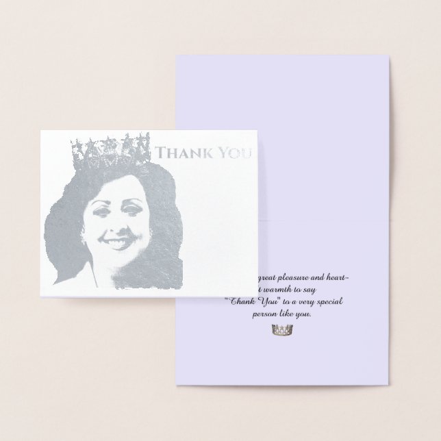 Miss USA Style Foil Crown mit Foto Gruß Folienkarte (Anzeige)