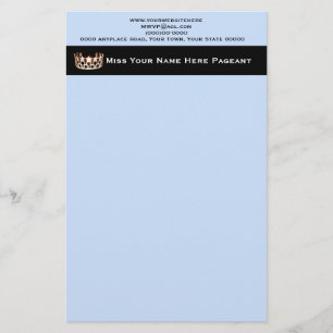 Miss USA Style Letterhead Stationery Briefpapier