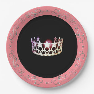 Miss USA style Pink Coral 9" Paper Teller