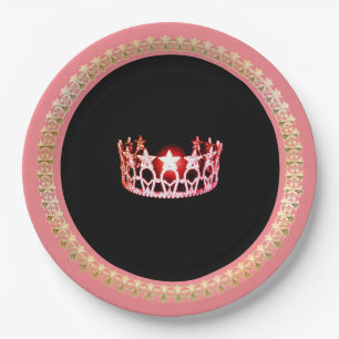 Miss USA style Pink Coral 9" Paper Teller