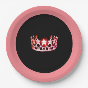 Miss USA style Pink Coral 9" Paper Teller
