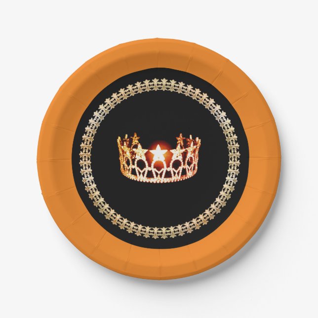 Miss USA Style Red 7" Paper Teller (Vorderseite)