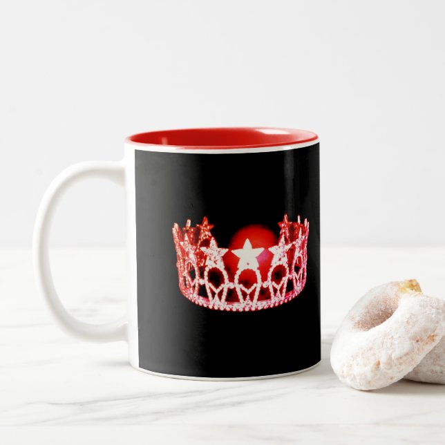 Miss USA Style Red Crown Tasse (Mit Donut)