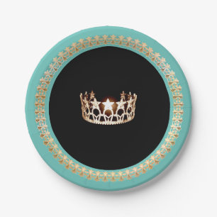Miss USA Turquoise 7" Paper Teller