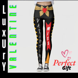 Miss Valentine Geschenk mit Herz und Bow | Liebhab Leggings