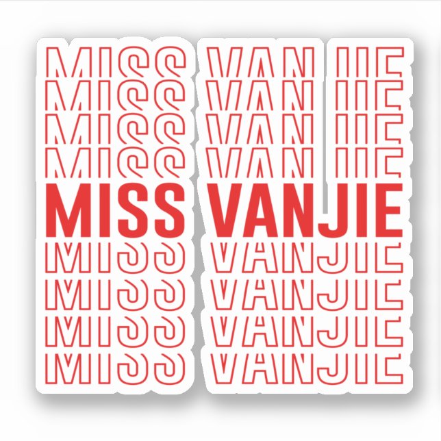 Miss Vanjie Aufkleber (Vorderseite)