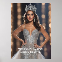 Miss-Wettbewerb Persönliches Porträt Poster
