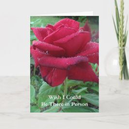 Miss You Card mit Hübscher Rose & Raindrops Karte