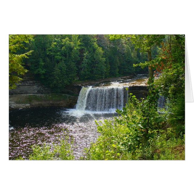 Miss You Card Upper Tahquamenon Falls Michigan (Vorderseite (Horizontal))
