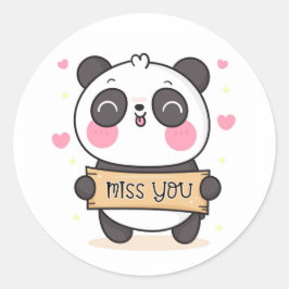 Miss You Classic Round Sticker