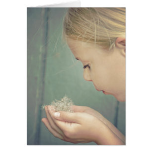 Miss You Dandelsamen Samen in der Hand