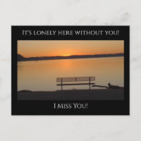 Miss You, es ist einsam hier Solo Bench am Fluss
