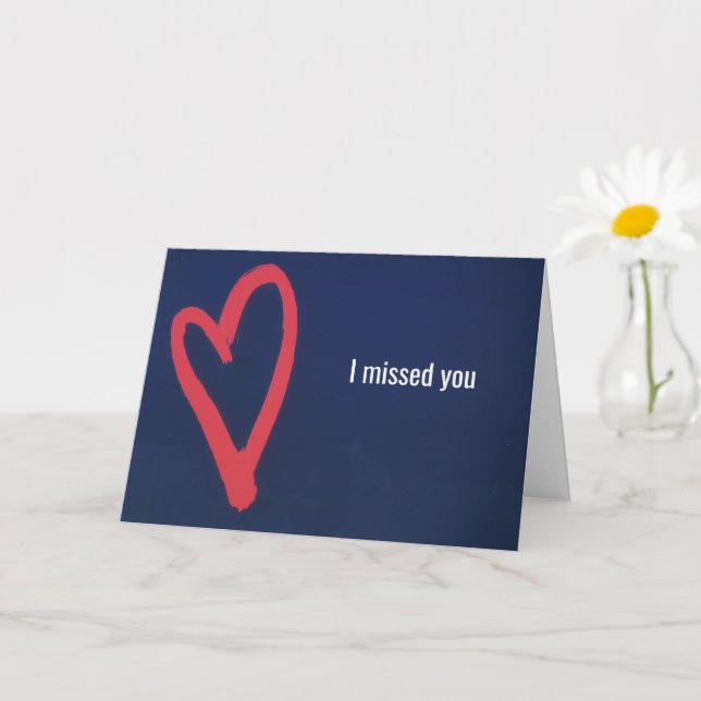 Miss You, geklopft Pink Karte (Kleine Pflanze)