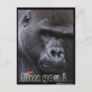 Miss you Gorilla Postkarte