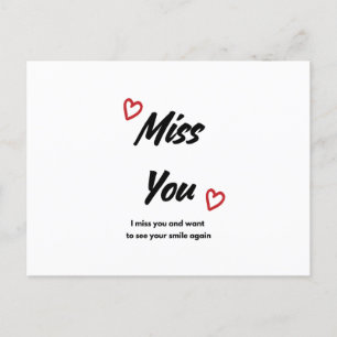 Miss You Greycard Postkarte