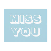 Miss You, hellblau, modern fett