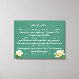 Miss You Mama 24x16 Canvas Print Leinwanddruck