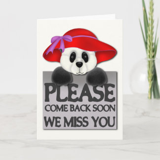 Miss You Panda Karte