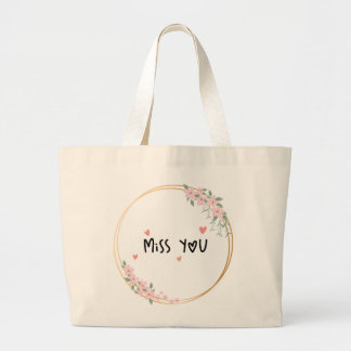 Miss You Tote Bag Jumbo Stoffbeutel