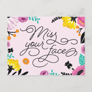 Miss Your Face Postcard Postkarte