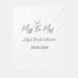 Miss zu Brautparty Name Datum Jahr vor Fleecedecke