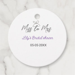 Miss zu Brautparty Name Datum Jahr vor Geschenkanhänger