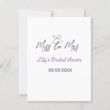 Miss zu Brautparty Name Datum Jahr vor