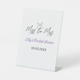 Miss zu Brautparty Name Datum Jahr vor Sockelschild