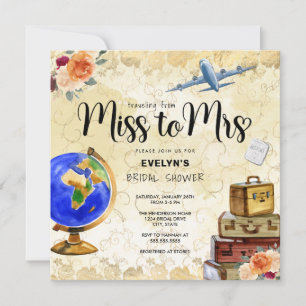 Miss zu Mrs Brautparty Einladung