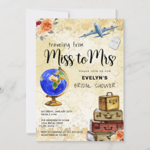 Miss zu Mrs Brautparty Einladung