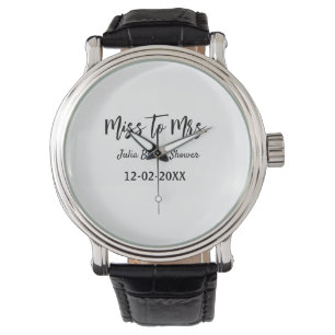 Miss zu Mrs Brautparty stilvoll einfach Namen hinz Armbanduhr