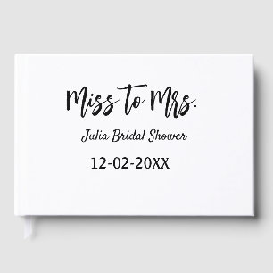 Miss zu Mrs Brautparty stilvoll einfach Namen hinz Gästebuch