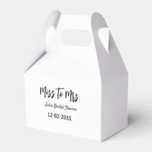 Miss zu Mrs. Brautparty stylish simple add name Geschenkschachtel