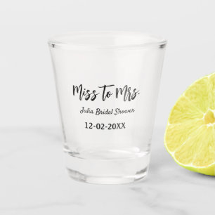 Miss zu Mrs. Brautparty stylish simple add name Schnapsglas