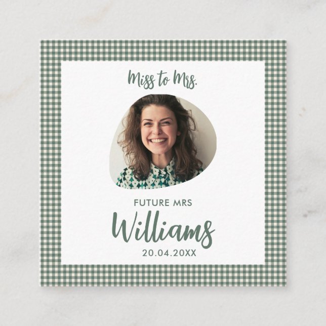 Miss zu Mrs Future Mrs Modern Boho Begleitkarte (Vorderseite)