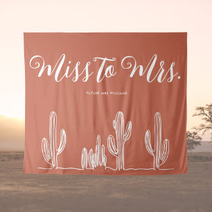 Miss zu Mrs Modern Boho Western Junggesellinnenabs Wandteppich