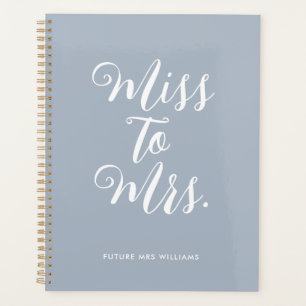 Miss zu Mrs. Modern Simple Wedding Planner Noteboo Planer