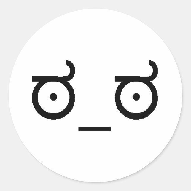 Missbilligung Runder Aufkleber (Vorderseite)