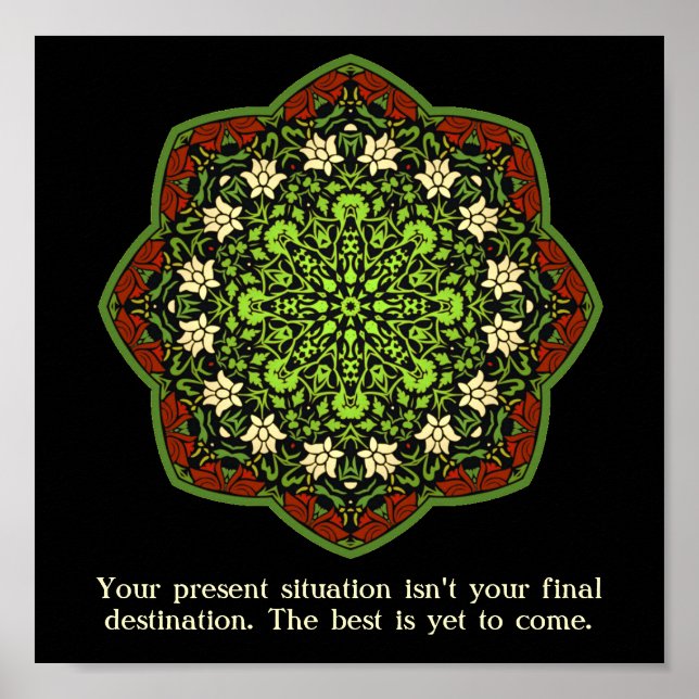 Missbrauch Überlebende Mandala Inspiration Poster (Vorne)